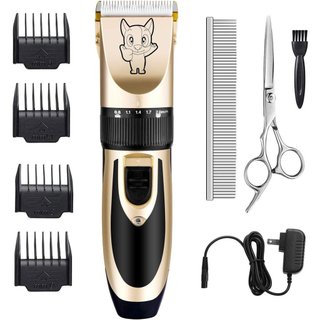 Máquina de Cortar Cabelo para Cães Highdas, Baixo Ruído, Kit de Corte Elétrico Sem Fio Recarregável, Aparador Silencioso