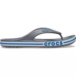 Chinelo Crocs Bayaband Flip Charcoal/Bright Cobalt