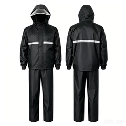 Conjunto Capa De Chuva Roupa Para Motoqueiros Ciclistas Impermeável Calça Jaqueta C/ Capuz