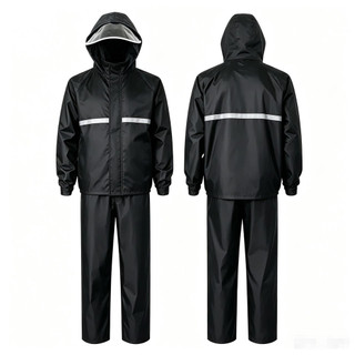 Conjunto Capa De Chuva Roupa Para Motoqueiros Ciclistas Impermeável Calça Jaqueta C/ Capuz