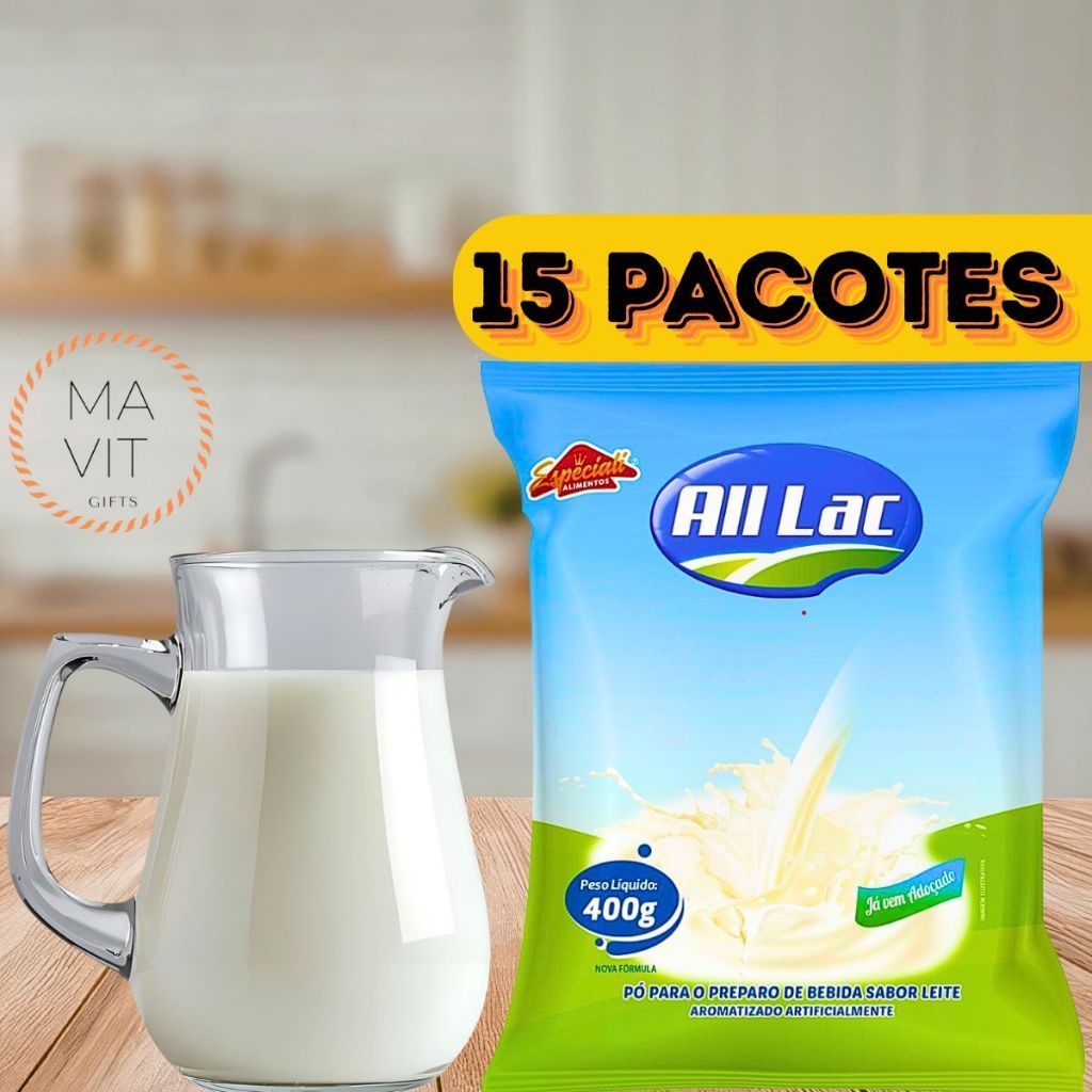 Composto Lácteo Leite Pó Bebida Adoçada Sabor Leite15 Pacotes