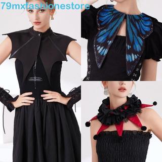 MXFASHIONESB Coleiras De Babados Para Palhaços De Circo , Colar Falso De Morcego Criativo Vintage , Chocker De Borboleta
