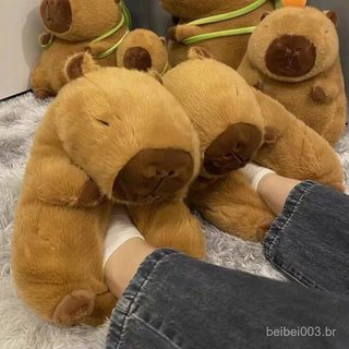Chinelos de Capivara de Pelúcia Femininos Aixixixixixini, Lindos e Confortáveis com Animais de Pelúcia