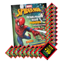 Homem-Aranha Kids Álbum+30 Envelopes(120 Figurinhas+30cards) - Marvel - Oficial Panini