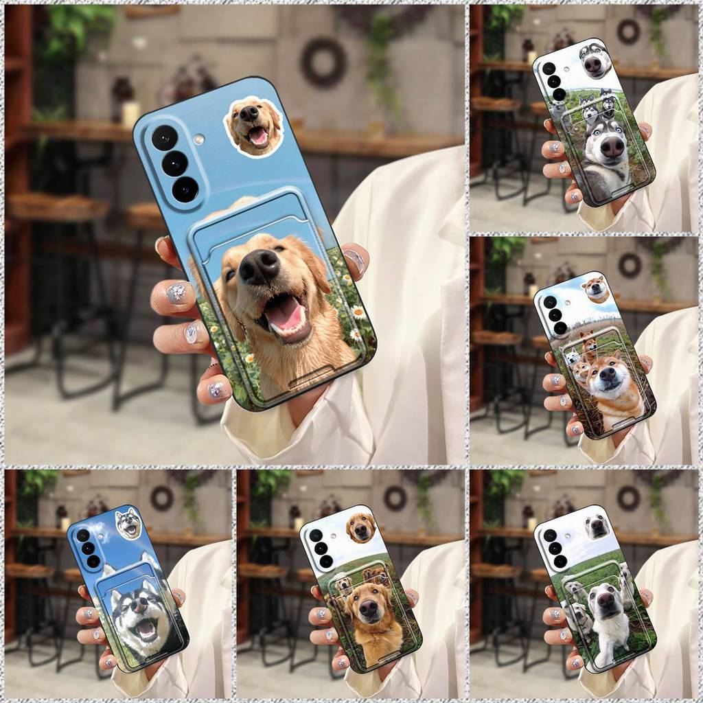 Capa De Telefone Para Cachorro Samsung Galaxy A27/SM-A276E/B/U/W Traseira À Prova D'água slot Cartão Protetora De Gato D