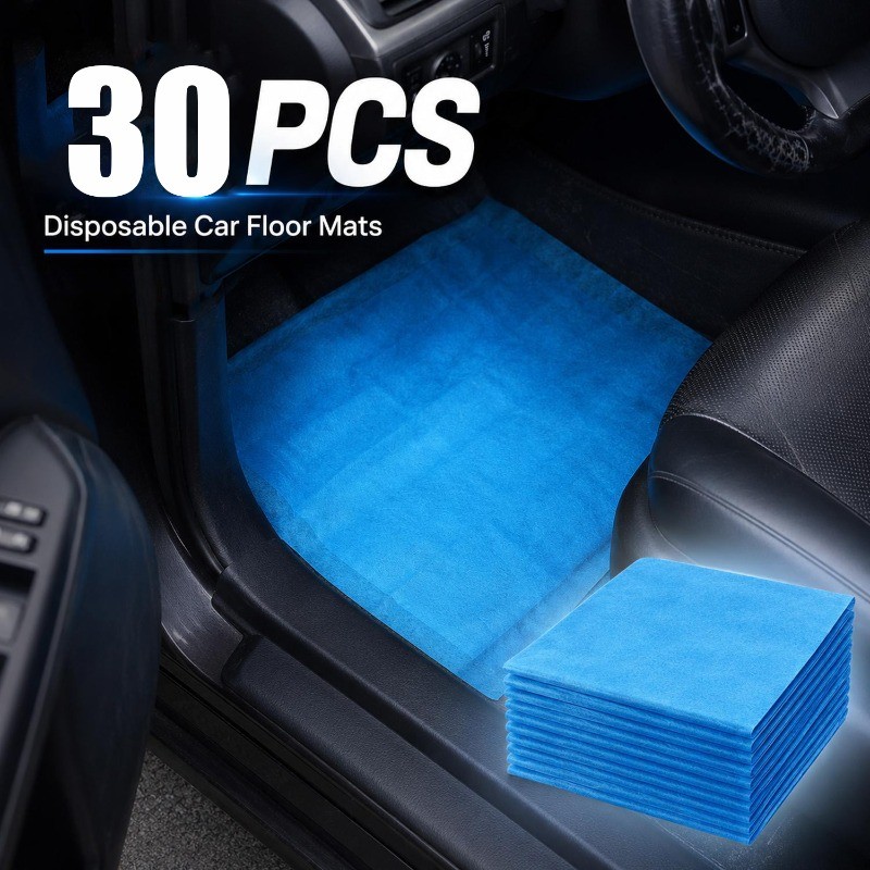 10/20/30 Unidades Tapete Descartável Para Pés De Carro-Antiderrapante Absorvente De Água-Acessórios Automóveis-Proteção