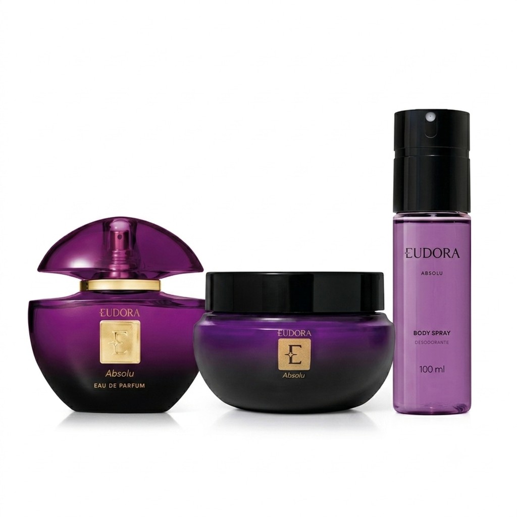 Combo Eudora Absolu: Eau de Parfum + Creme Corporal + Body Spray