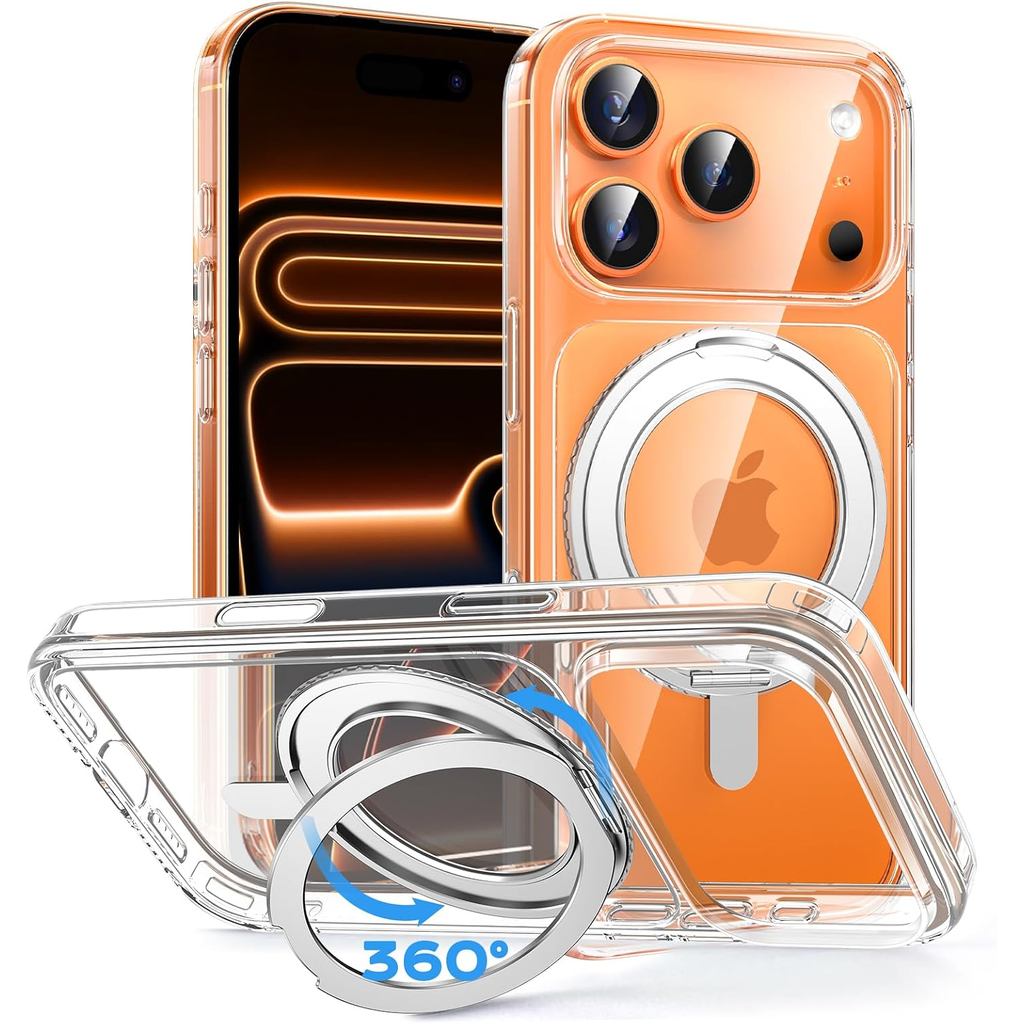 MÁGICO JOHN 360 ° Suporte Magnético Rotativo Invisível para Capa do iPhone 17