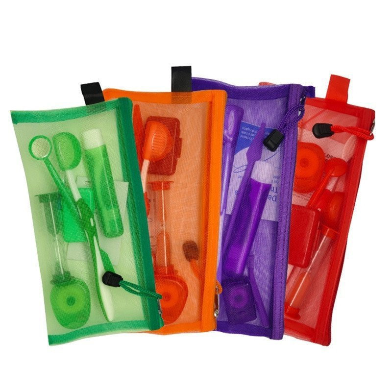 Kit de Cuidados Orais Ortodonticos Dentais com 8 Peças/Conjunto, Escova de Dentes, Fio Dental, Espelho Oral, Conjunto de