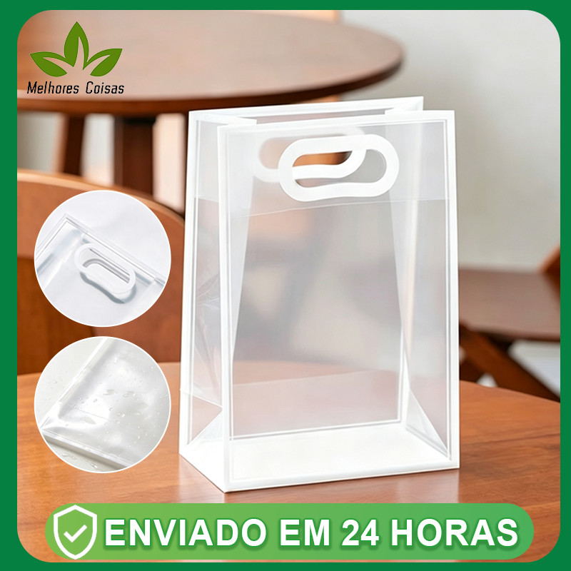 10/20/40 unidades Sacola Transparente PVC com Alça  Casamentos e Bolsa De Lembrança De Aniversário Infantil
