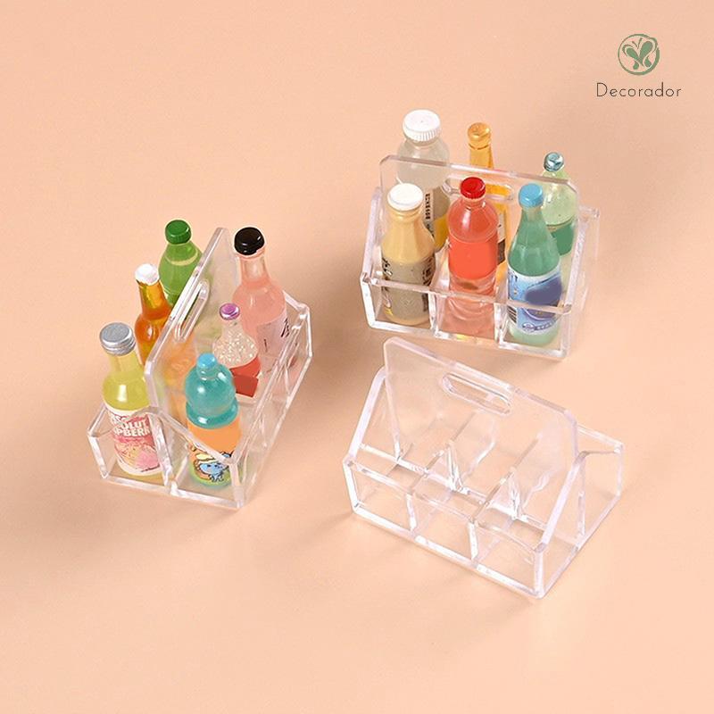 Decorador Mini Conjunto De Garrafa De Leite Para Bebidas , Casa De Bonecas , Comida , Brinquedo , Decoração De Cena , 2
