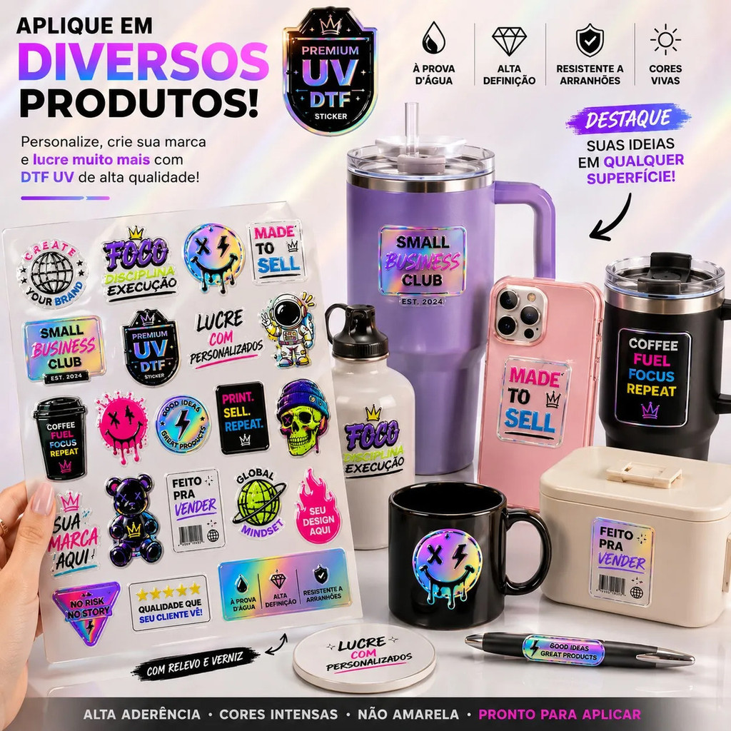 24 Adesivos Dtf Uv Nossa Senhora Para Garrafas Tamanho A4 — imagem 2 de 2