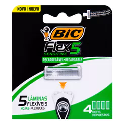 Carga para Aparelho de Barbear Bic Flex 5 Sensitive 4 Unidades