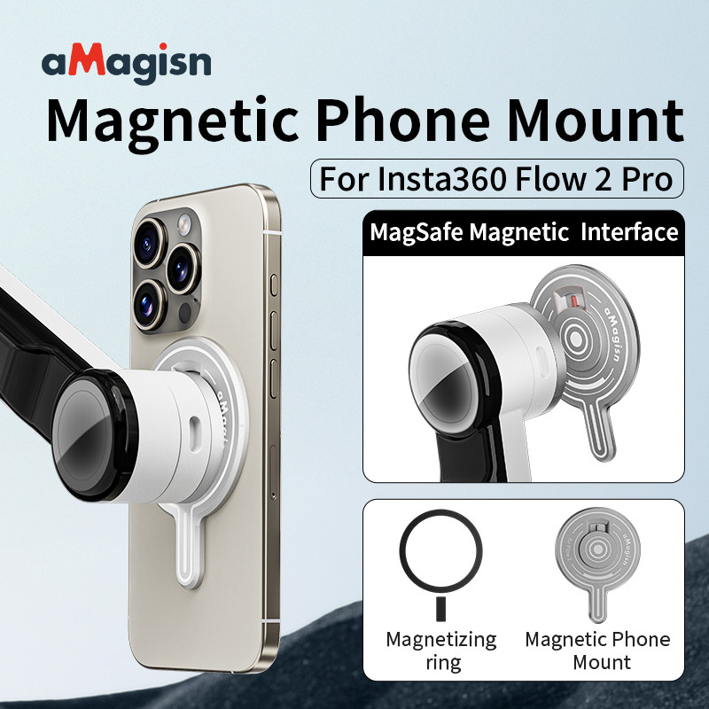 Suporte Magnético Para Telefone aMagisn Insta360 Flow 2 Pro , Base Adaptadora Gi