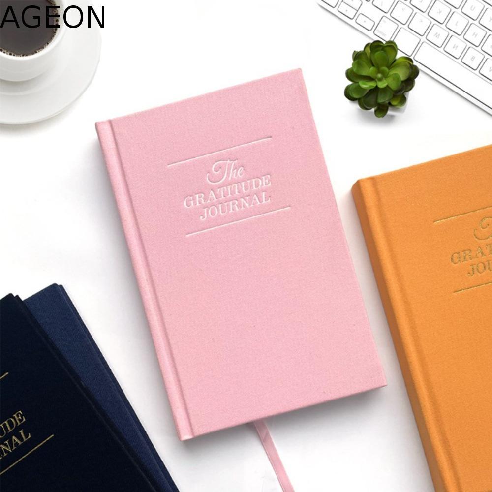 Imagem Caderno De Diário De Gratidão AGEON , Superfície Lisa Com Marcador De Fita Programação De Papel Grosso