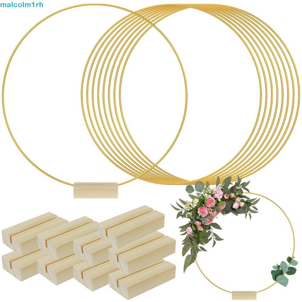 MALCOLM Anéis Redondos , Aros De Flores De Metal Dourado Vintage De 10-50cm , Argola Multiuso De Decoração DIY De Ferro