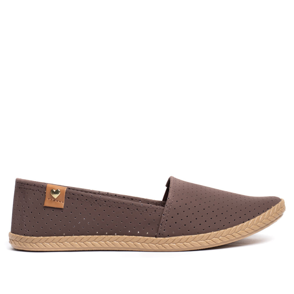 Sapatilha Feminina Moleca Nobuck Microfuros Marrom