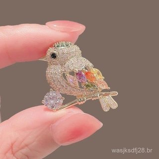 Broche cravejado de diamantes Magpie Bird adequado para acessórios de moda feminina para ternos, casamentos e presentes,