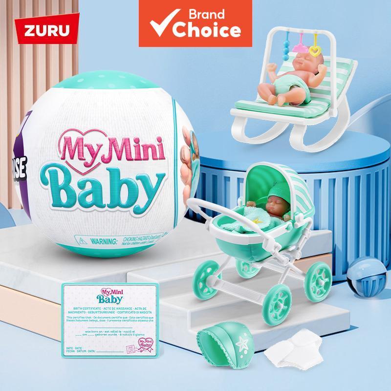 ZURU My Mini Baby Doll Set Surpresa Bola Cega Brinquedo De Dramatização Para Recém-Nascidos Com Carrinho E Acessórios Pr