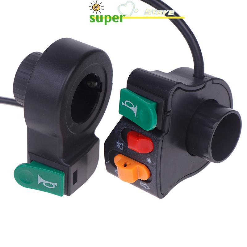 Glowingbubbles 3 Em 1 Bicicleta Elétrica Scooter Motocicleta Lidar Com Interruptor De Plástico Farol Chifre Botão Sinal 
