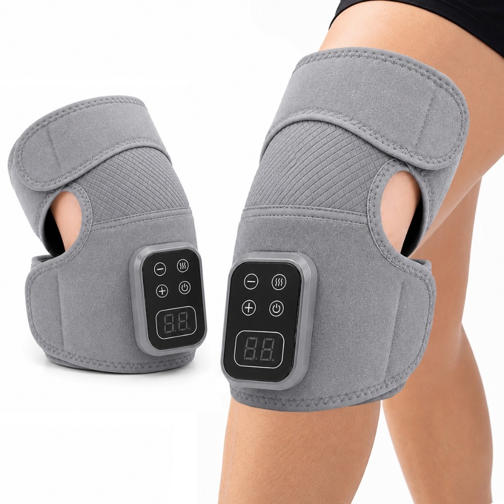 Massageador Elétrico Joelho Ombro Cotovelo Vibração Aquecimento Relaxante Portátil
