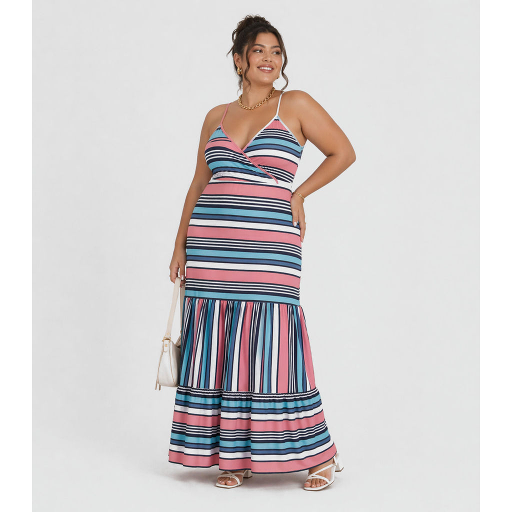 Vestido Feminino Longo De Alcinha Midsize Select Rosa
