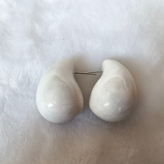 Brincos brincos na moda moda All-Match Casual doce bonito gota de água pérola branco gota esmalte brincos