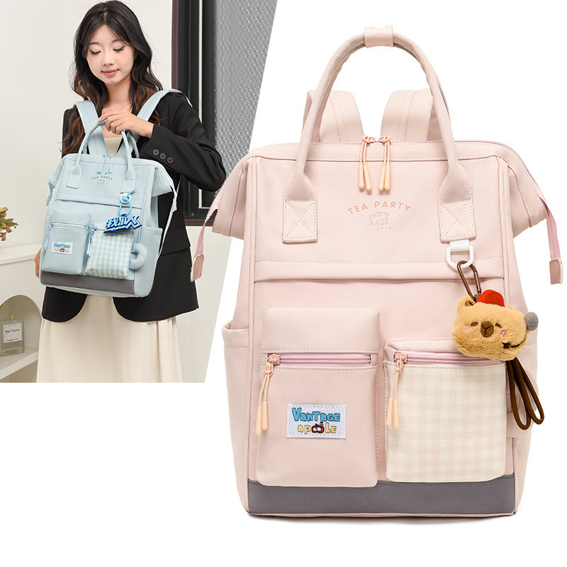 Leve moda novo estilo mamãe saco mãe bebê passeio multifuncional grande capacidade mochila mãe saco do bebê