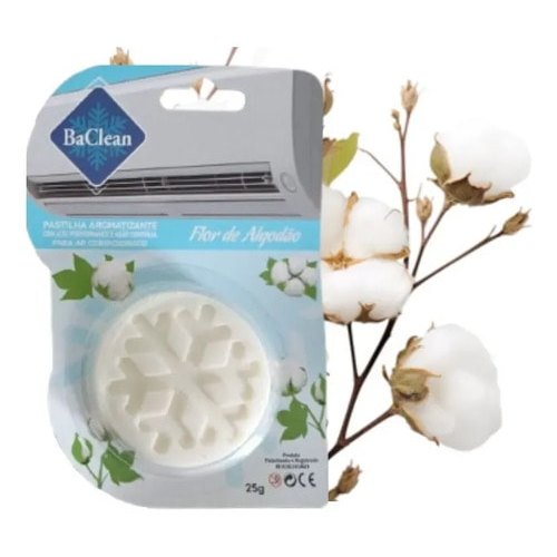Pastilha Ar Condicionado Aromatizante Flor De Algodãobaclean