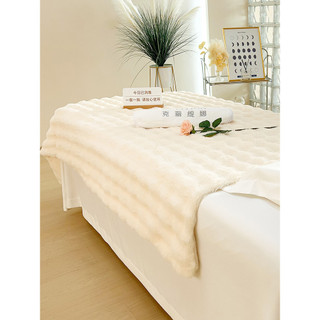 Influenciador salão de beleza beleza capa de cama cobertor dedicado casa estilo creme forro de lã engrossado quente outo