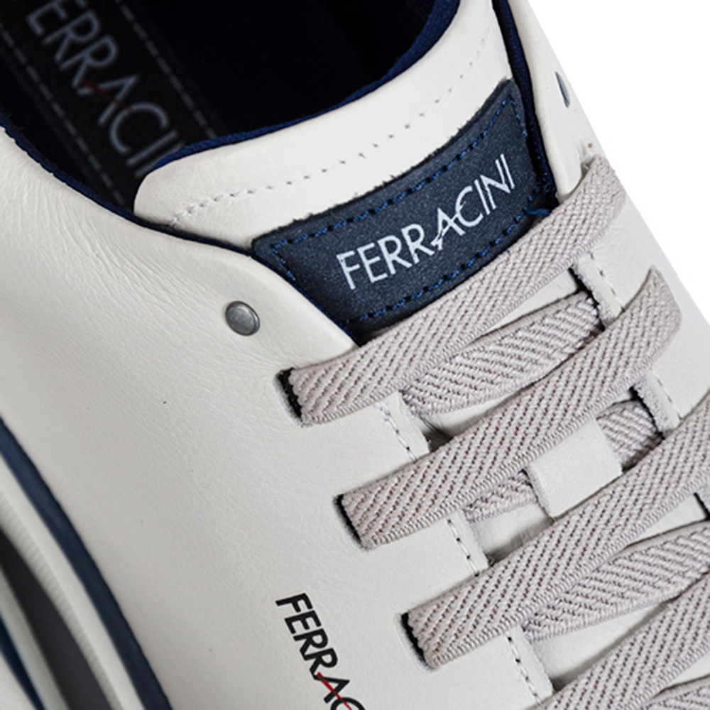 Sapatênis Couro Ferracini Star 1065-617A Branco Masculino — imagem 2 de 2
