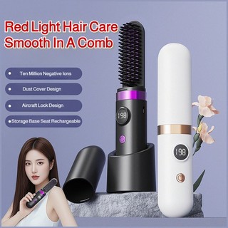 [LCD e USB] [Recargable] Wireless Curling Brush Hair Styler Tool Íon Negativo/Escova/Cabelo