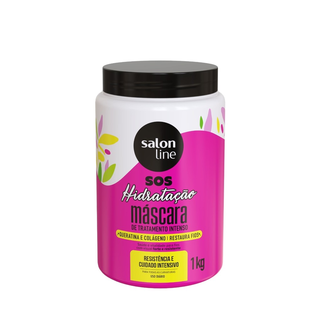 Máscara S.O.S Hidratação Queratina e Colágeno Salon Line 1kg