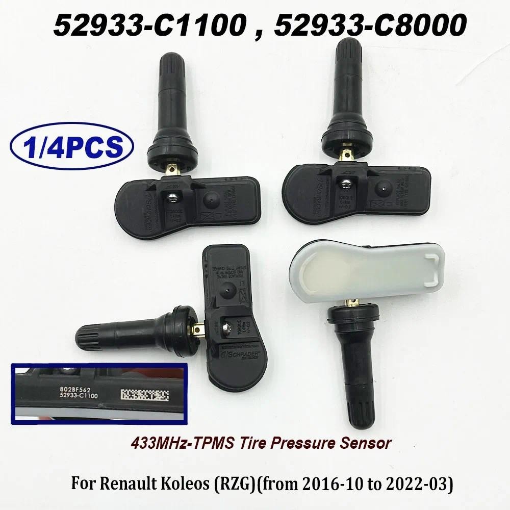 1/4 Pces 52933C1100 52933-C1100 TPMS 433MHz Sensor De Monitor De Pressão Dos Pneus Para H-yundai Sonata Santa Fe K-ia C8