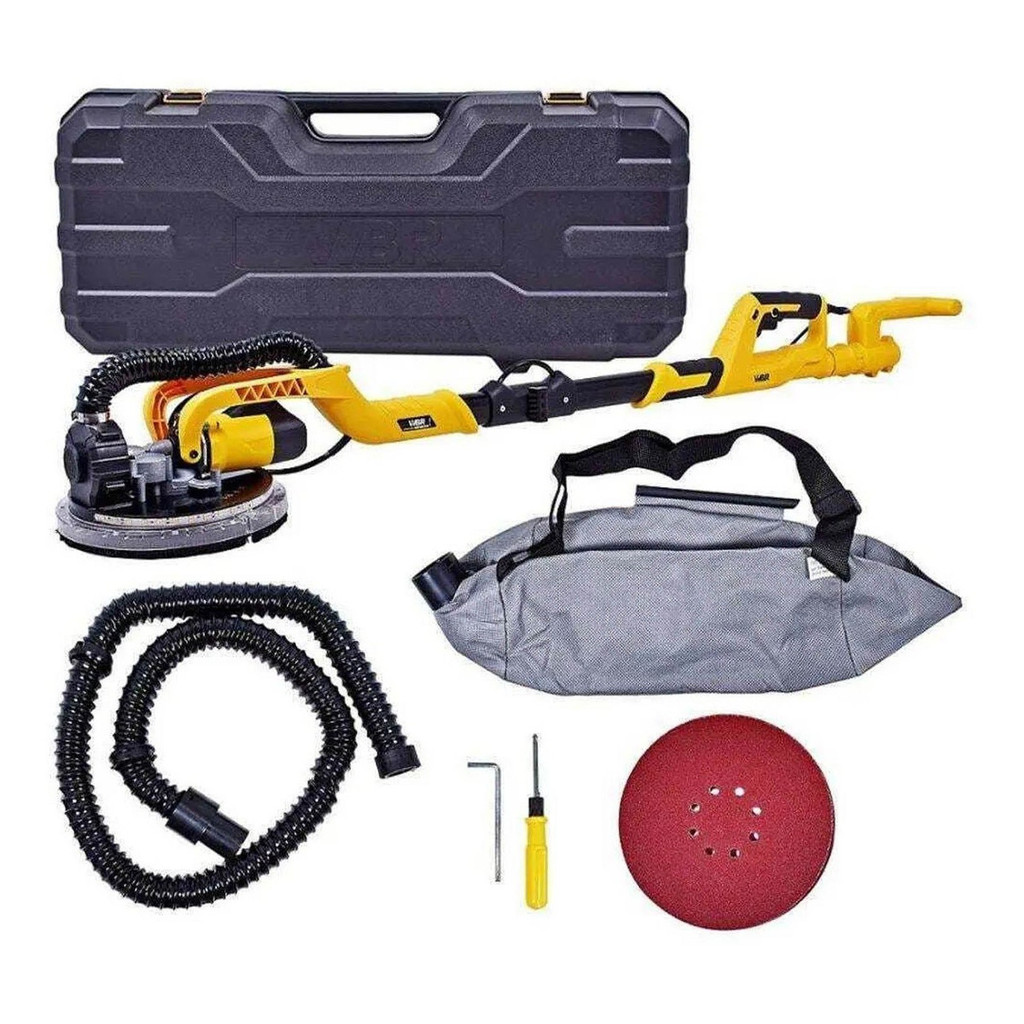 Lixadeira Telescopica Profissional De Parede E Teto Potência 750w Luz Led Wagner Com 7 Lixas e Maleta