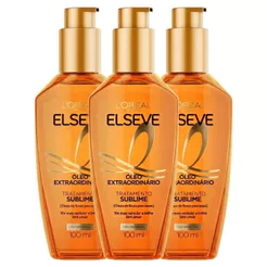 Kit 3 Óleo Capilar Elseve Extraordinário 100ml Cada