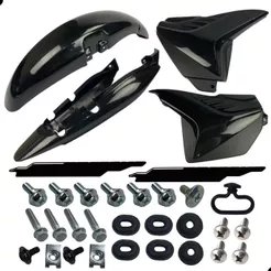 CARENAGEM CG 125 FAN 2009 A 2013 PRETO COXIM TAMPA PARAFUSO