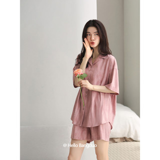 Pijamas femininos verão puro algodão Shorts de manga curta estilo fino verão Casual pode usar fora estilo verão High-End