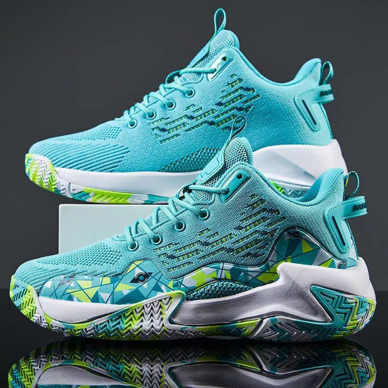 Novos Tênis de Basquete Masculinos com Sola Grossa 2025, Flyknit, Malha Respirável, Tênis Esportivos para Atividades ao 