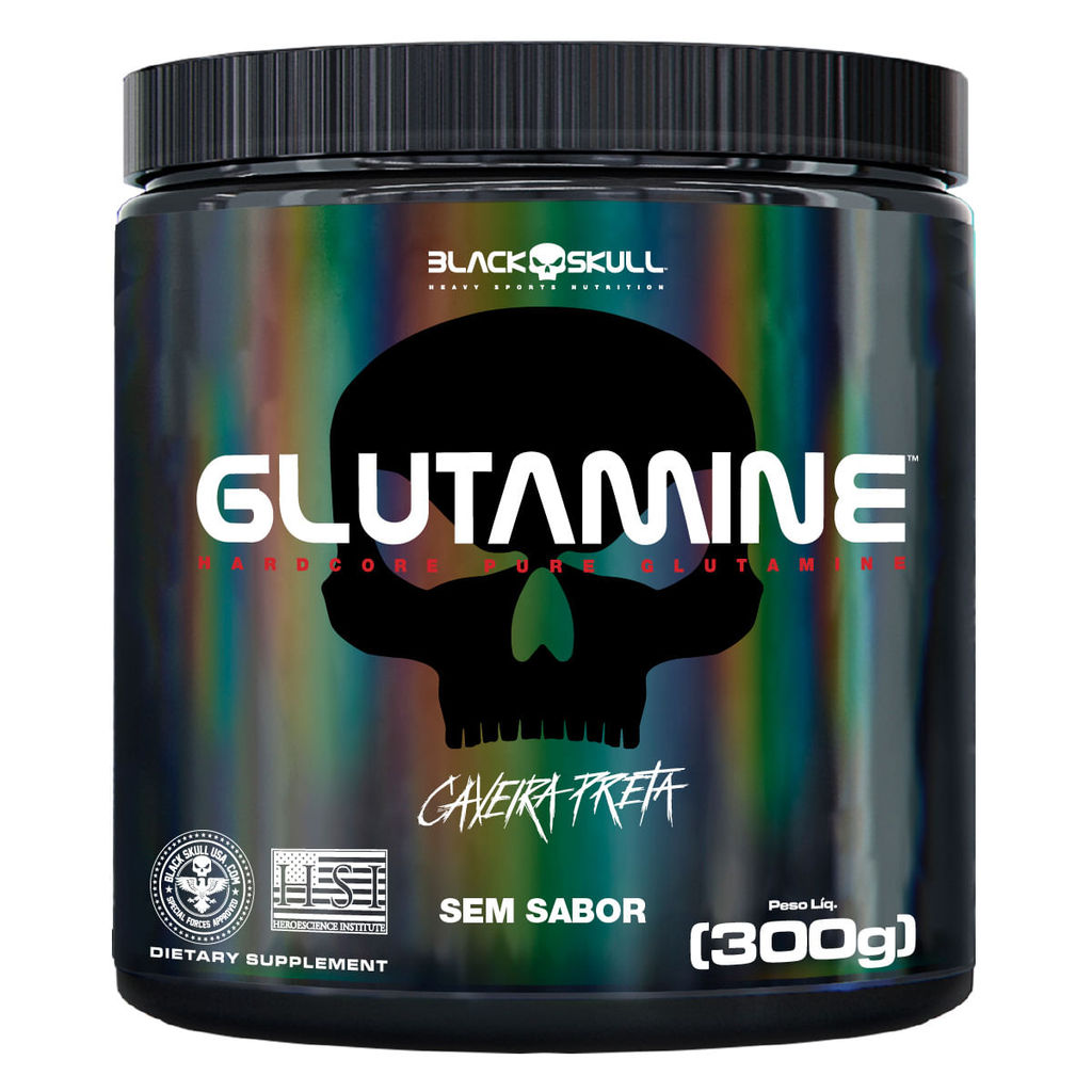 Glutamine - Glutamina - 300g - Black Skull