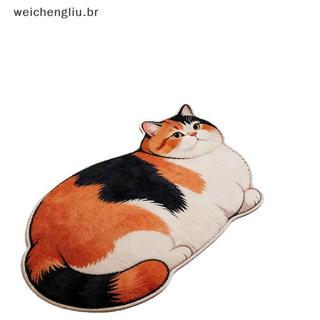 # weicheng Tapete De Banho De Diatomita De Gato Fofo De Desenho Animado Super Absorvente Antiderrapante Almofada De Chão