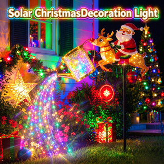 2026 Natal Chaleira Solar Luzes Jardim Gramado Decorativas Santa Lâmpada À Terra LED Da Noite Ao Ar Livre Decoração Do