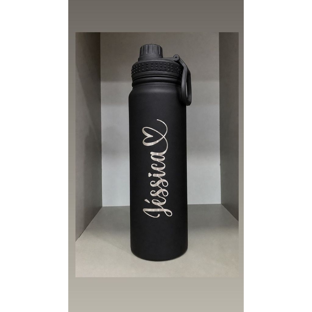Garrafa Aço Inox Térmica 800ml Blogueiro Sport Desenho Favorito Gravado a Laser