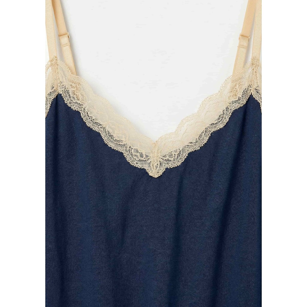 Pijama Longo Feminino Em Viscose Com Renda · foto 2