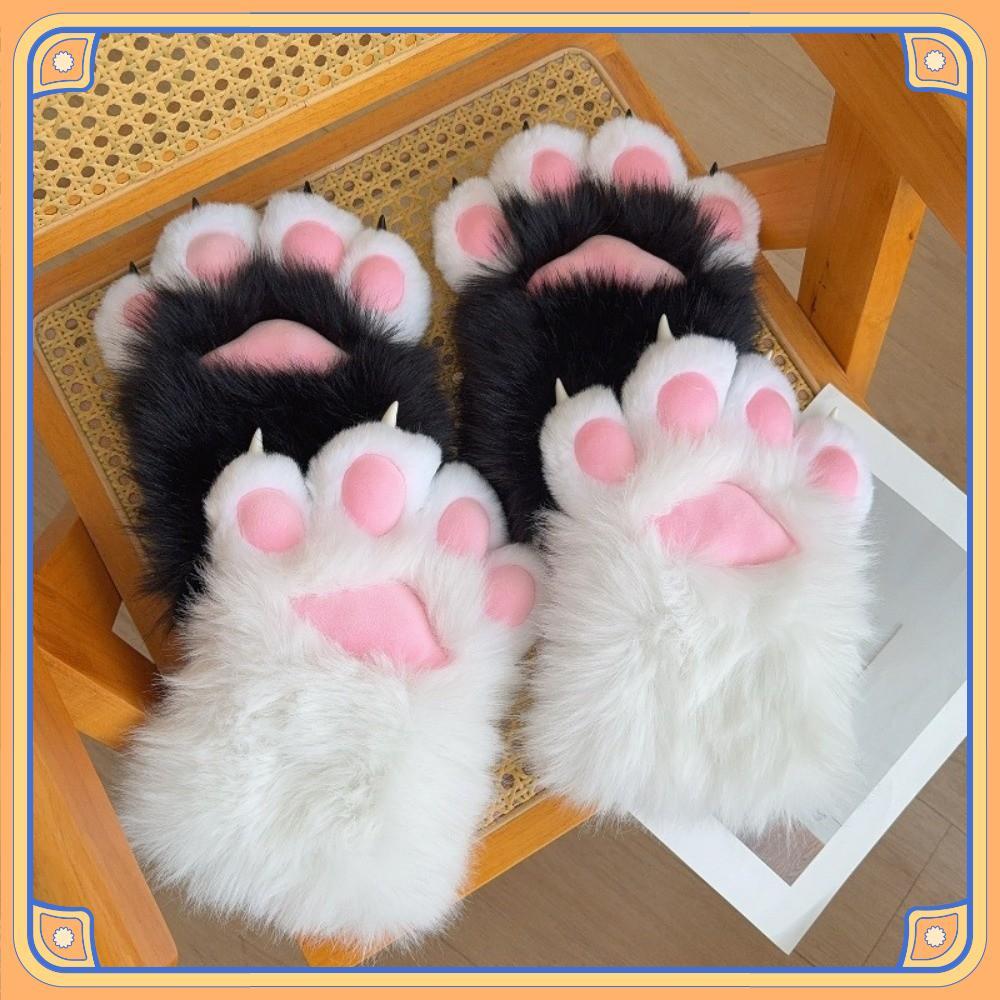 Luva Perfumada De Gato Para Cosplay , Luvas De Garra Que Rangem De Pelúcia , Adereços De De Desenhos Animados De Animais