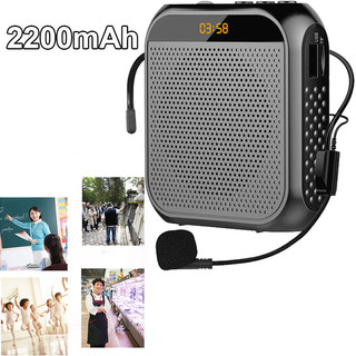 Amplificador Portátil de Voz com Microfone com Fio Headset Microfone Recarregável com Cinto para Ensino