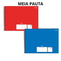 Caderno MEIA PAUTA Universitario Stiff 80 folhas - Jandaia