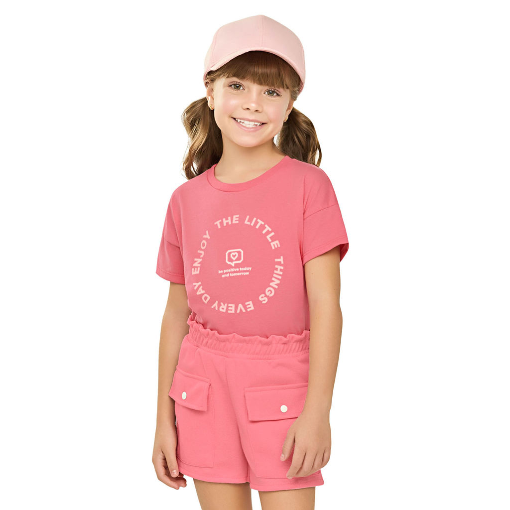 Conjunto Infantil Menina Moletinho Elian Rosa