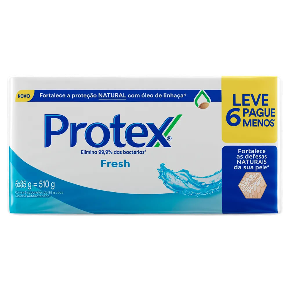 Sabonete Em Barra Protex Fresh 6 Unidades
