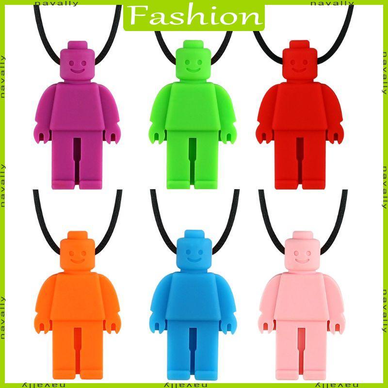 nava Mastigar Colar Bebê Silicone Mordedor Mastigalry Pingente Brinquedo Sensorial Para Meninos Meninas Necessi